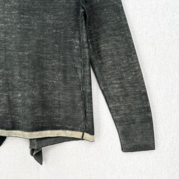 JUICY COUTURE Cardigan Sweater Womens XS Gray Merino Wool Ruffle One Button - Picture 9 of 16